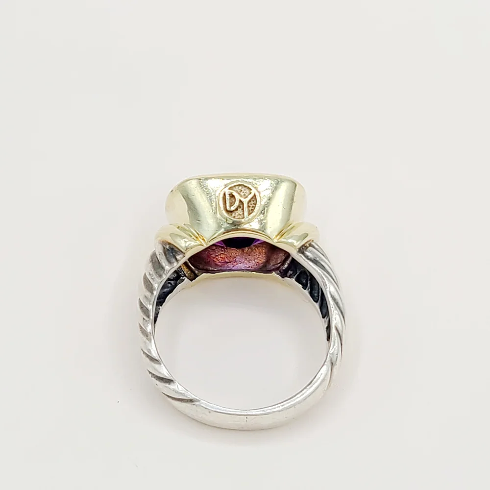 David Yurman Large Noblesse Ring Amethyst Ring Sz 8.5 - Picture 6 of 11